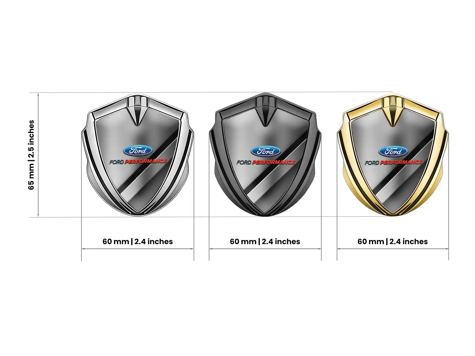 Ford 3d Emblem Badge Minimal Design Universal 3D